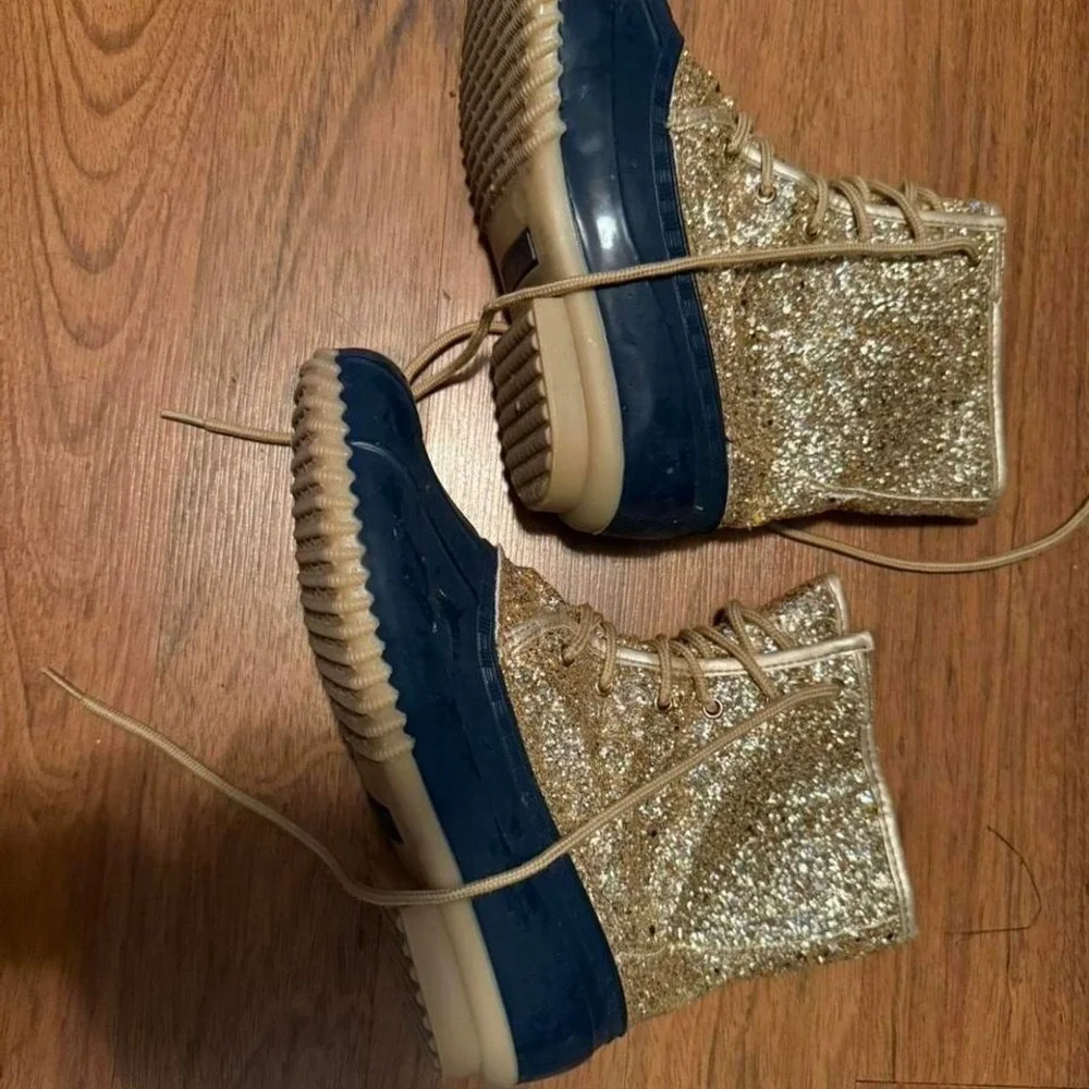 Gold glitter‎ rain boots